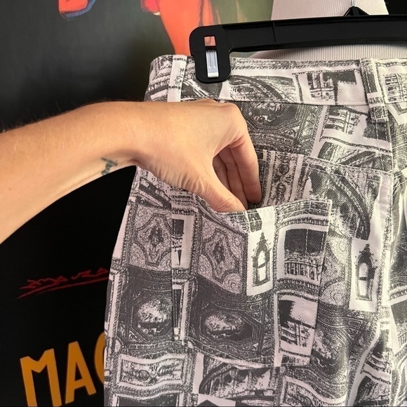 Glassons Recycled Venice Print Super High Rise Straight Mom Jeans Size 12 - Picture 8 of 13